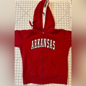Colosseum Arkansas Razorbacks Men’s Small Red/White Full Zip Hoodie